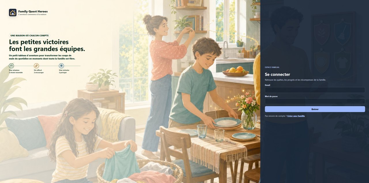 Aperçu du site Family Quest Heroes